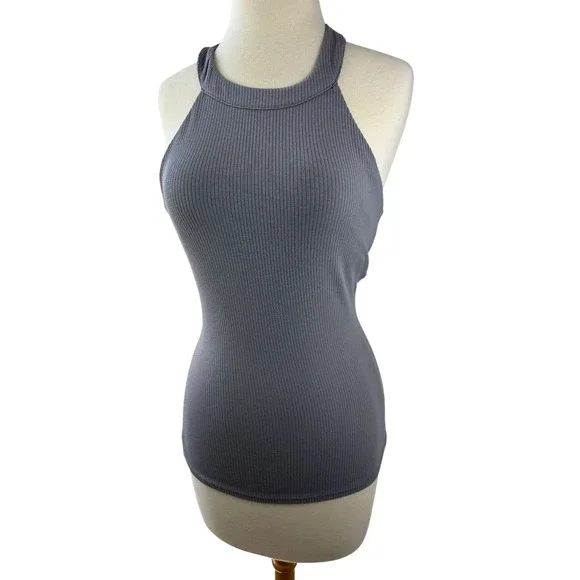 Alo Yoga Ribbed Insight Tank Purple Dusk Women's Size Small - Picture 4 of 14